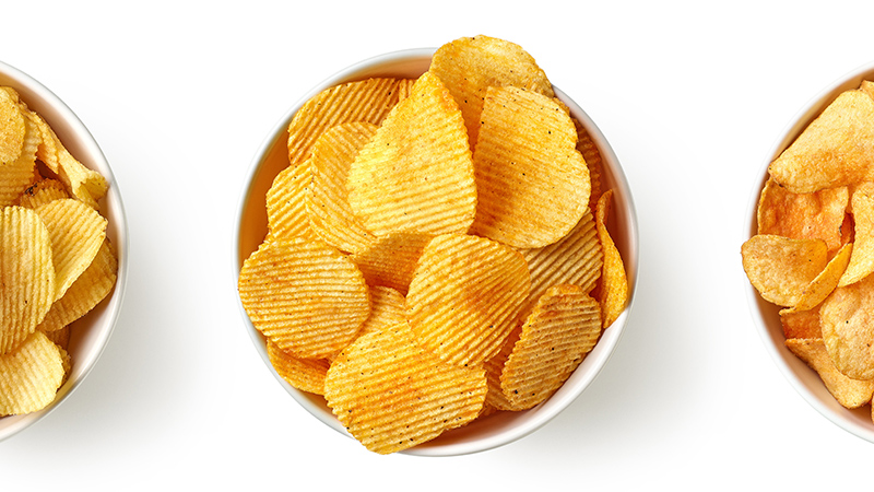 Bol con papatas fritas sabor jamón